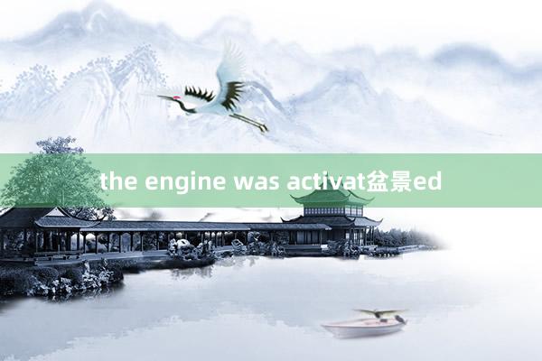 the engine was activat盆景ed